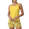 Tankini Swimsuit for Women Two Piece Modest Bathing Suit with Floral Tank Top and Boy Shorts for Tummy Control