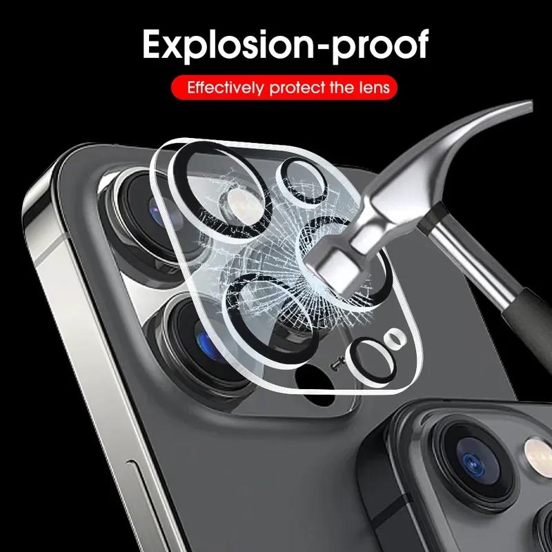 3PCS HD Back Camera Tempered Glass For iPhone 13Mini 13 14 15 16 Pro Max Rear Len Screen Protectors Anti-scratch Glass Film