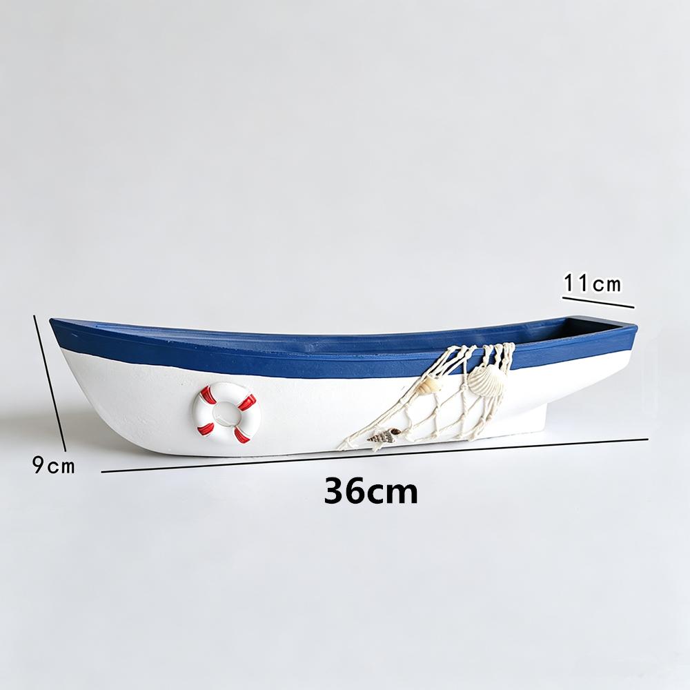 Nordic Vintage Wooden Boat Model Handmade Craft Ship Home Decor Living Room Table Centerpiece Creative Gift Room Decoration