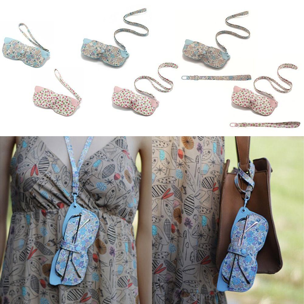 Solid Color Sunglasses Pouch with Keyring Hanging Sunglasses SunGlasses Holder  Eyewear Accessories