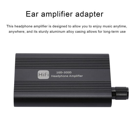 Headphone Amp Adapter HiFi Stereo Sound Rechargeable Volume Adjustment 3.5mm Interface Reduce Noise Speaker Audio Amplifier