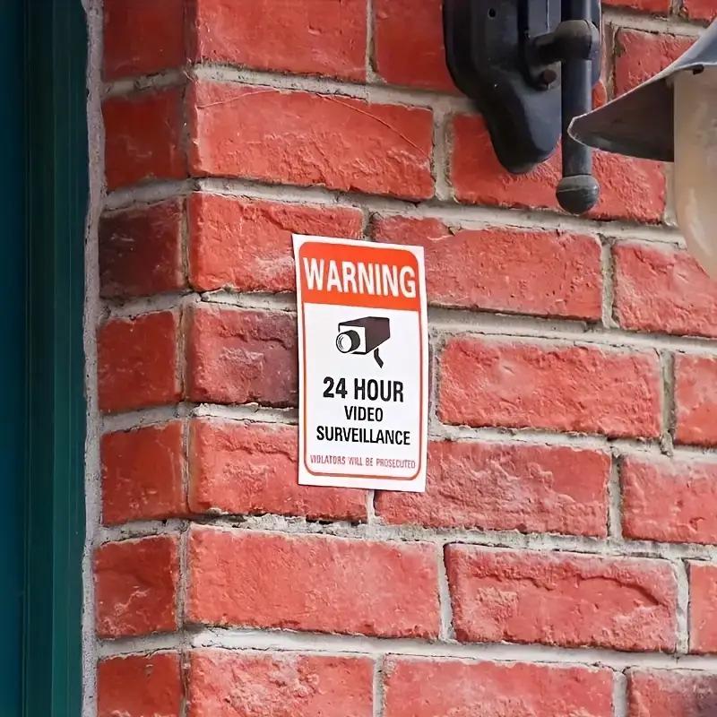 Eye-Catching 18x12CM Camera Warning Sign - Surveillance Monitor Wall Decal