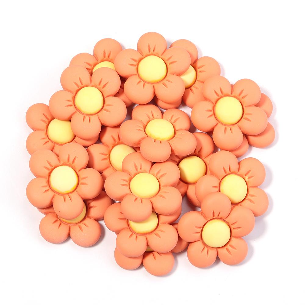 20pcs Flatback Resin Flowers Colorful Cute Flower Cabochon Scrapbooking For Home Decor DIY Crafts Clothing Hairpin Accessories