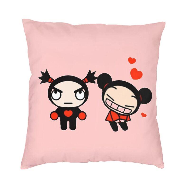Pucca Modern Throw Pillow Cover Home Decorative Cartoon Character Cushion Case Double-Sided Printing Outdoor Cushion Pillowcases