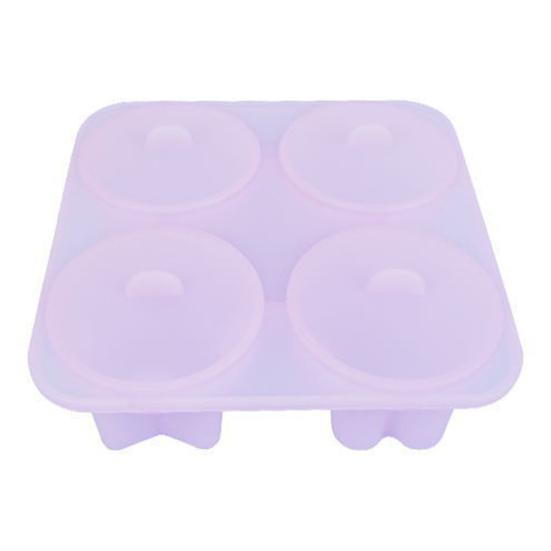 Форма для кубиков льда Сердце Круг Звезда Цветок Разные Формы Пищевой Силикон Лоток для Льда в Холодильник с Крышкой Легкое Извлечение 4 Отсека Генератор Кубиков Льда светло-фиолетовый