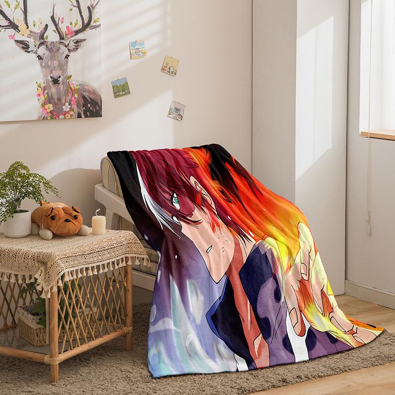 My Hero Series Flannel Blanket 3D Printed Sofa Blanket Thickened Blanket