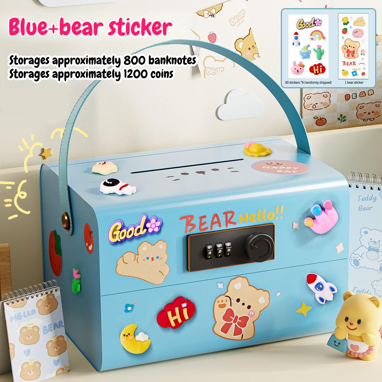 

Cute Children s Password Piggy Bank Metal Box for Storing Coins Desktop Portable Mini Metal Safe Birthday Gift for Boys Girls