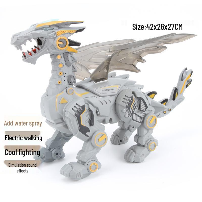 Tyrannosaurus Rex Electric Toy: Walking, Fire-Breathing Dinosaur Robot for Kids Aged 3-6