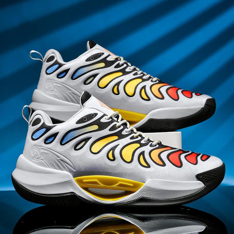 Pánské ležérní vysoké tenisky pro venkovní použití, přeshraniční, pro čtyři roční období, svítící basketbalové boty pro muže, zahraniční obchod