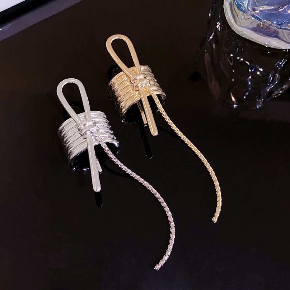 

Irregular Irregular Hair Clip Wide Side Hair Claw Clip Elegant Metal Bowknot Ponytail Clip Daily