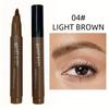 Dual-Tip Eyebrow Pencil with Multi-Bristle Brush Tips  Waterproof & Smudge-Proof Formula,  Instant Volume Defined Brows & Hairline Filling