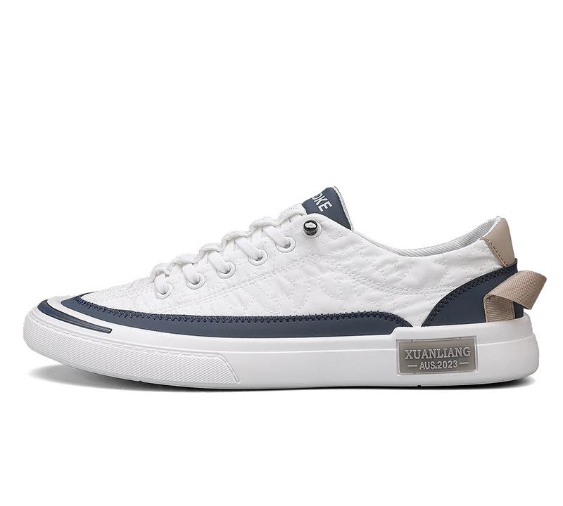 

Cloth shoes men s spring and summer new flat-bottomed sports and leisure shoes Korean overalls, white shoes men s shoes, low-top board shoes 44