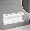 Toothbrush Holders 4-Slot No Drilling Stand With Diatomite Base Bathroom Toothbrush Holder Storage Rack For Toothpaste Kitchen