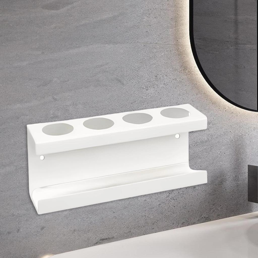 Toothbrush Holders 4-Slot No Drilling Stand With Diatomite Base Bathroom Toothbrush Holder Storage Rack For Toothpaste Kitchen