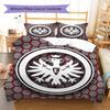 Frankfurt Football Pattern Bedding,Quilt Set Quilt Cover Pillowcase Home Birthday Gift (1 * Duvet Cover + 2 * Pillowcase, Without Core)