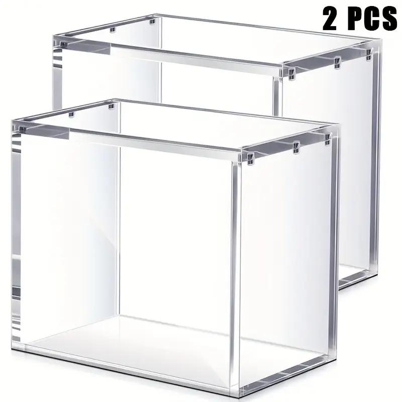 

2pcs 6mm Thick Acrylic Stackable Trading Card Display Case for Elite Coach Box for ETB Dustproof Display Protective Collectibles