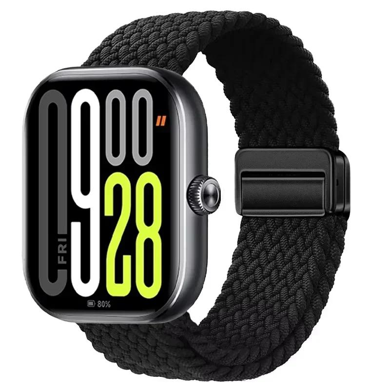 Magnetic Loop for Xiaomi Redmi Watch 4 5 Strap Adjustable Braided Sport Nylon Replacement bracelet for Miband 8 pro/9 pro band