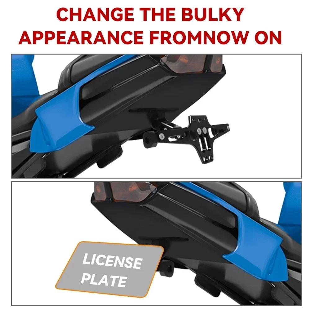 For Suzuki GS 500 SV 650 GSXR 1000 Motorcycle Accessories Motorcycle License Plate Holder Bracket LED Light