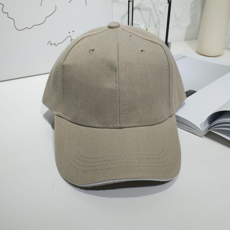 Hipster men and women versatile solid color baseball hat summer street black pink student sunshade cap couple