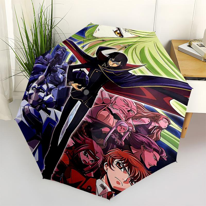 

1pc Anime Characters Outdoor Umbrella - Automatic Opening & Closing - Portable 3-Fold Design - Iron Frame - Perfect Gift for Fans, Travelers, Dai