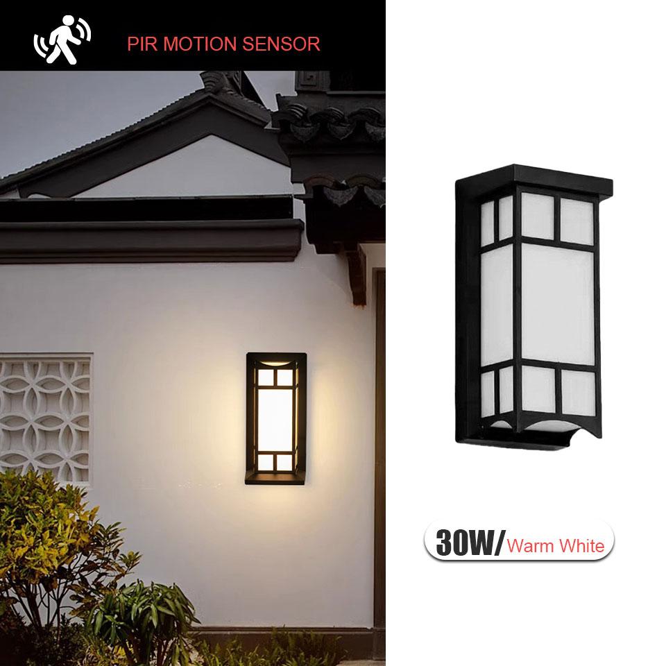Wall Light Presence Sensor Lamp Waterproof AC85-265V Outdoor Lights LED Lights For Room Outdoor Garden Street Lamp Porch Balcony