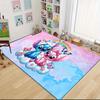 1pc Stitch Cartoon Carpet, 100% Polyester, Non-slip, Machine Washable, Waterproof, Outdoor Yard and Garden Decor, Home and Bedroom Decorative