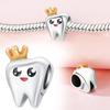 Copper Healthy Teeth Toothbrush Charm Pendant Beads Fit Charms Original Bracelet For Women Jewelry Making