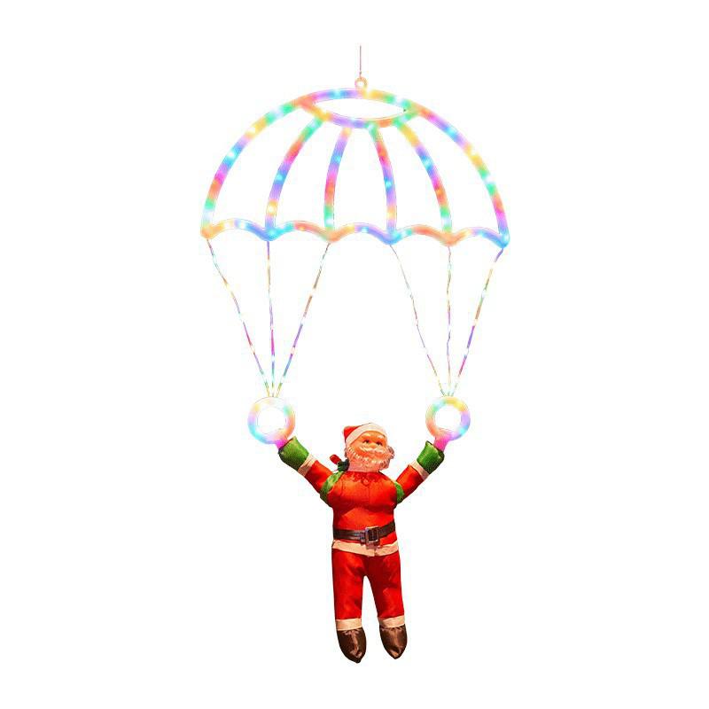 Santa Parachute LED Christmas Window Ornaments