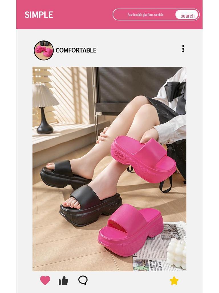 Women's Summer Thick-Soled Height-Increasing Non-Slip Outdoor Sandals for Bathing