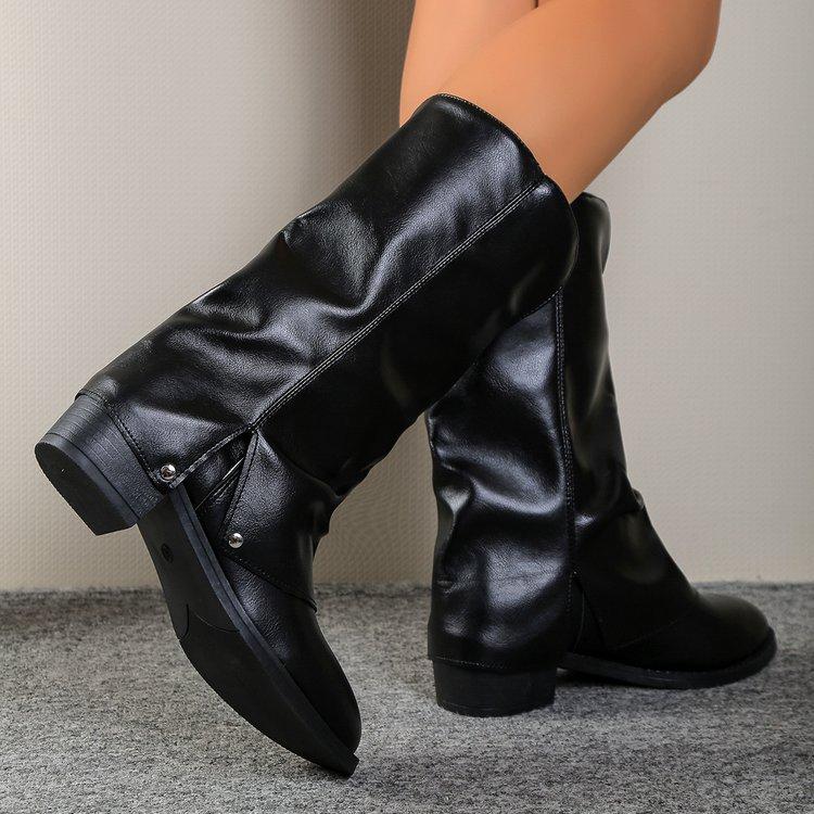 Women's British style long fashion hundred soft elastic comfortable ankle boots shock absorption non-slip casual sports Martin boots