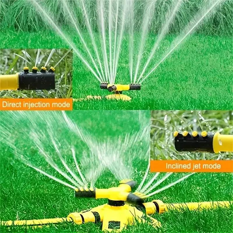 Rotating Water Spray 360 Degree Automatic Sprinkler Watering Villas Gardens Lawns Rotating Three-way Sprinkler Series Sprinkler