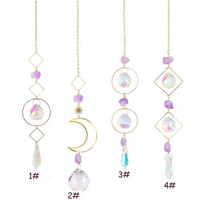 Suncatcher Crystal Wind Chimes Light Catcher Rainbow Prism Maker Chakra Crystal Hanging Pendant Window Home Garden Decoration