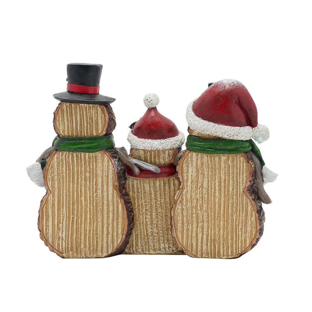 Wood Effect Snowman Family Of Joy