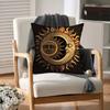 1pc Tarot Card God Sun Face Moon Pillow Case Square Bedroom Sofa Leisure Comfort Cushion Car Living Room Home Decoration