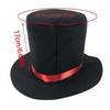 X6HE Chapeau Haut de Forme Noir Magicien Chapeau Porté Chapeau Chapeau Melon Chapeau Haut de Forme