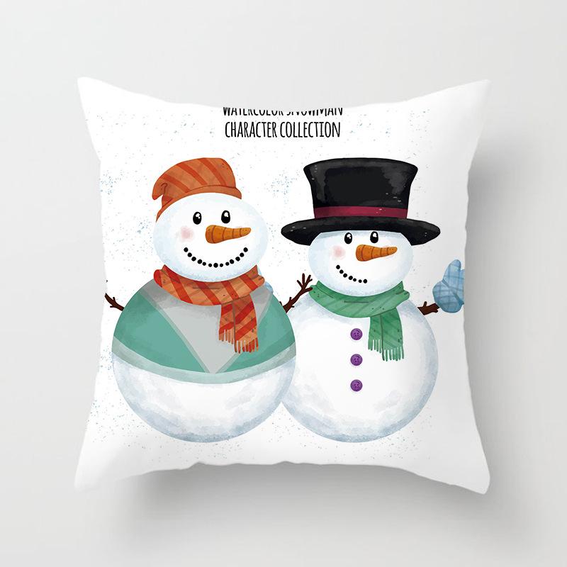 Santa Claus Christmas Tree Pillow Cover Cushion Cover Home Soft Decor
