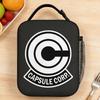 Lunch Bag Capsule Corp Logo School Lunch Box For Child  Vintage Convenient Print Cooler Bag