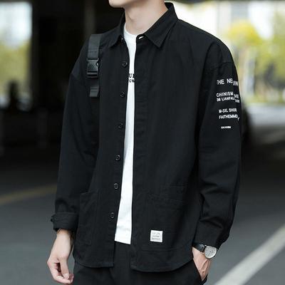 Spring and Autumn 100% Cotton Men's Long-sleeved Shirt Casual Loose Version Non-iron Business Shirt Men's Jacket
