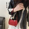 Stylish New Beautiful Solid Color Simple Casual Texture Commuting Shoulder Portable Underarm Bag Women
