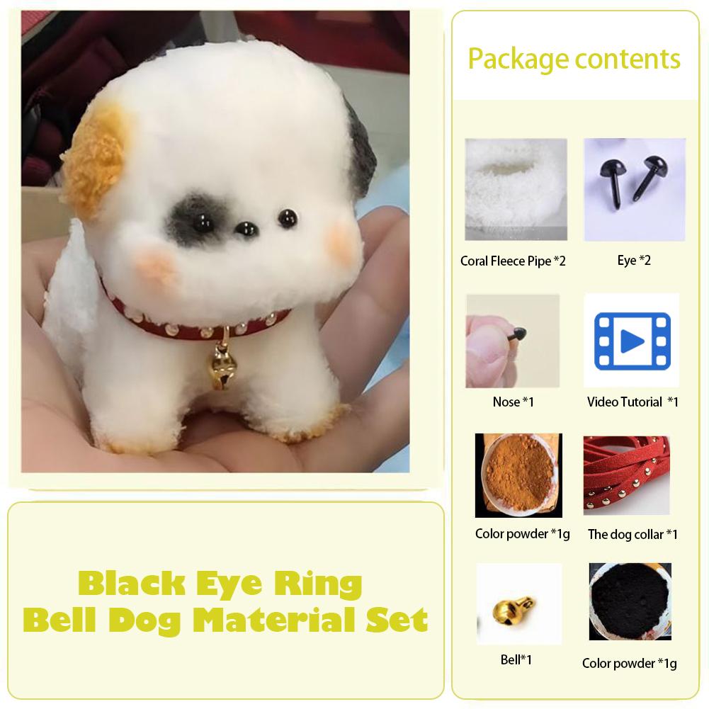 Coral Fleece Material Pipe Chenille Stems Craft Pipe Stems Kit Creative Toys Cute Dog Handmade Material for Kids DIY