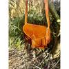 Medium Leather Saddle Bag, Retro Saddle Bag, 11x9 Brown Saddle, Back To the 70s Traditional Saddle Bag. Everybody Needs a Saddle To Love