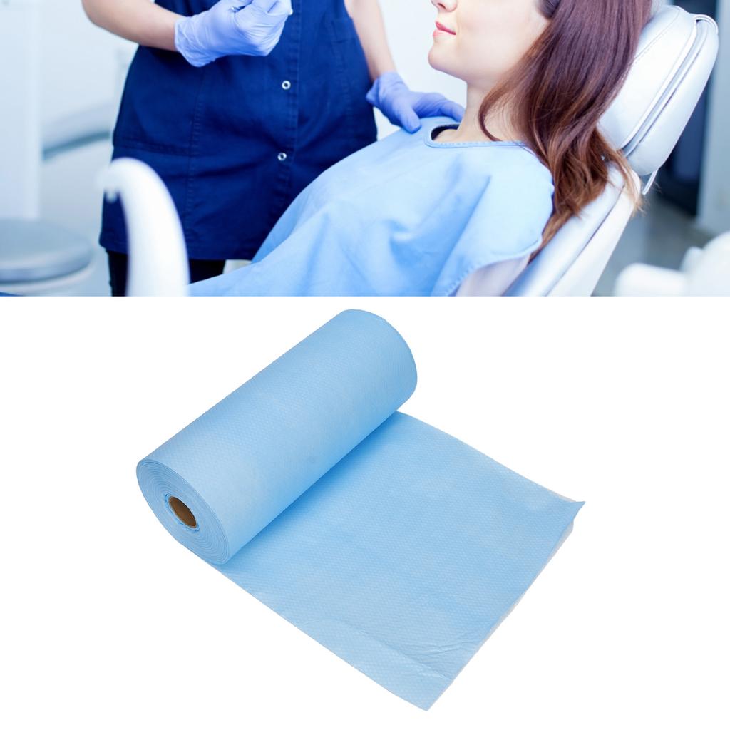 80 Sheet Disposable Dental Bib Blue Beauty Salon Restaurant Wateproof Patient Elderly Bib 19.7 X 23.6 Inch