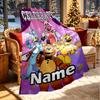 Custom Name Personalized Five Nights at Freddy's Print Blanket, Home Decor, Bedroom, Sofa, Camping, Couch, Gifts for Birthday Christmas