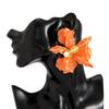 Oversized Statement Earrings Drip Oil Petal Earrings Fashion 3D Flower Stud Earrings  Party Wear