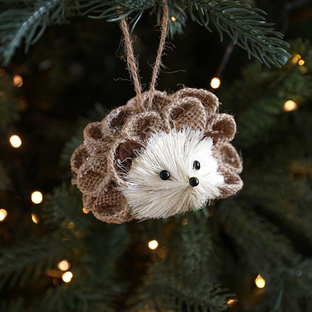 Small Christmas Tree Decorations DIY Simulated Squirrel Pendant  Merry Christmas Decor