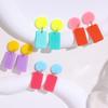 Retro Simple Geometric Handmade Acrylic Earrings Women'S Foreign Trade Ins Exaggerated Earrings