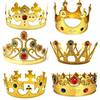 Electroplated Gold & Silver Rhinestone King Crown for Parties and Costumes