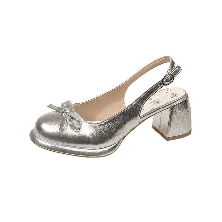 

[youshilai] French thick-heeled bag head sandals 2025 summer models with skirts, fairy style high-heeled sandals 39