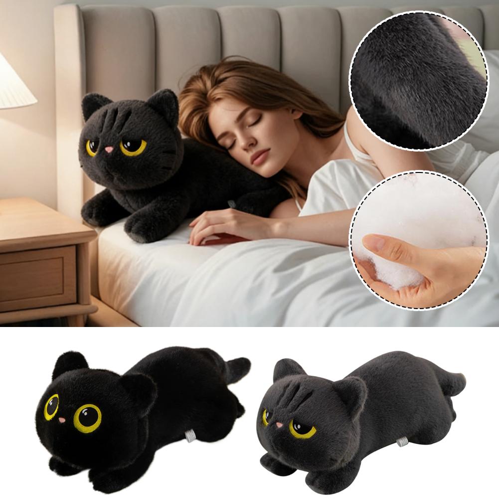 1PCS Cute Cat Lying Doll Plush Sofa Pillow Kawaii Cartoon Animal Stuffed Toy Gift Office Sleep Decor New Year Valentine's Day