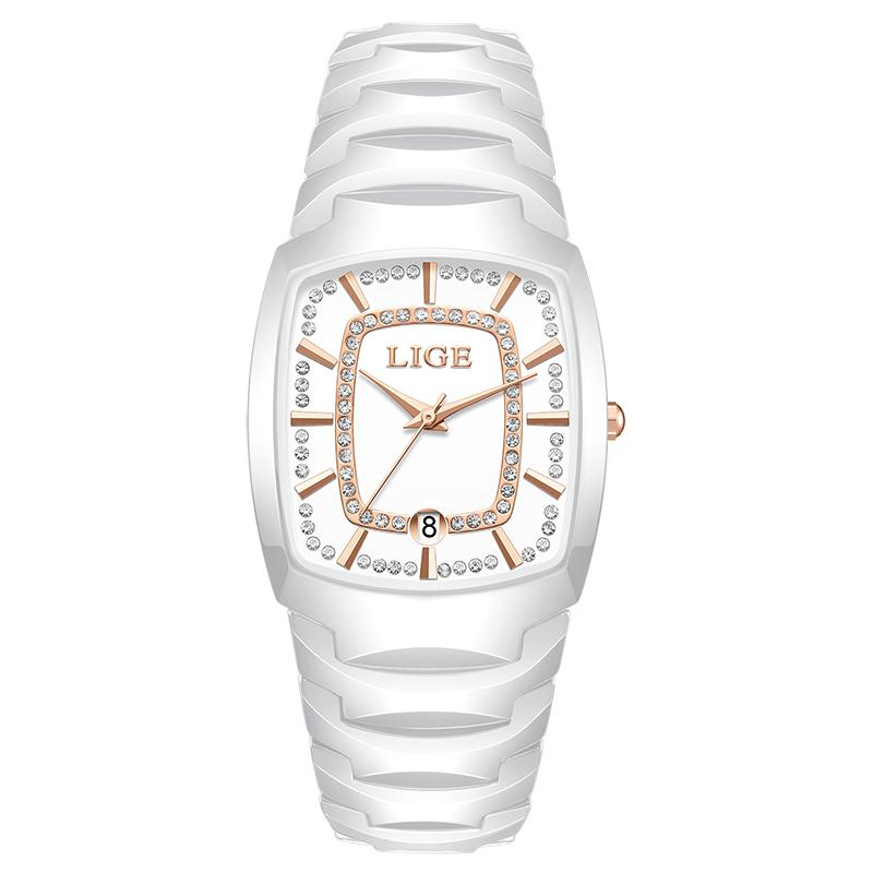 LIGE Luxury Women Watches Fashion Ceramic